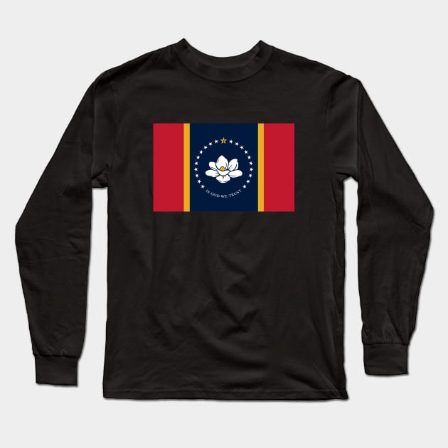 Flag of Mississippi Long Sleeve T-Shirt by brigadeiro